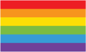 LGBTQI+ flag with rainbow colours